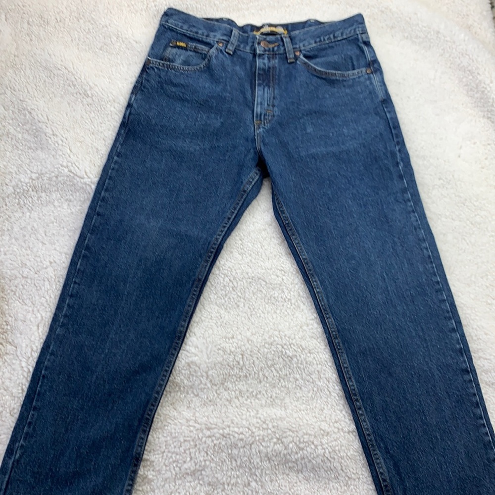 Lee Regular Fit Straight Leg Men 34x30 Blue Denim